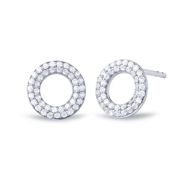 Matiné Earrings silver w. cubic zirconia