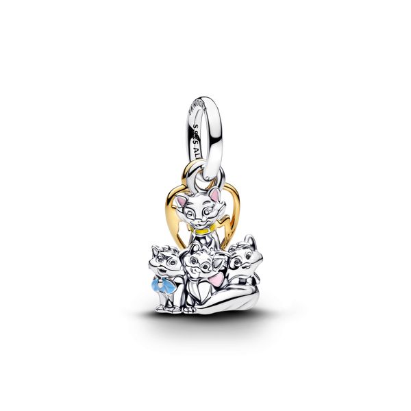 Disney Aristocats Duchess & Kittens Dangle Charm 