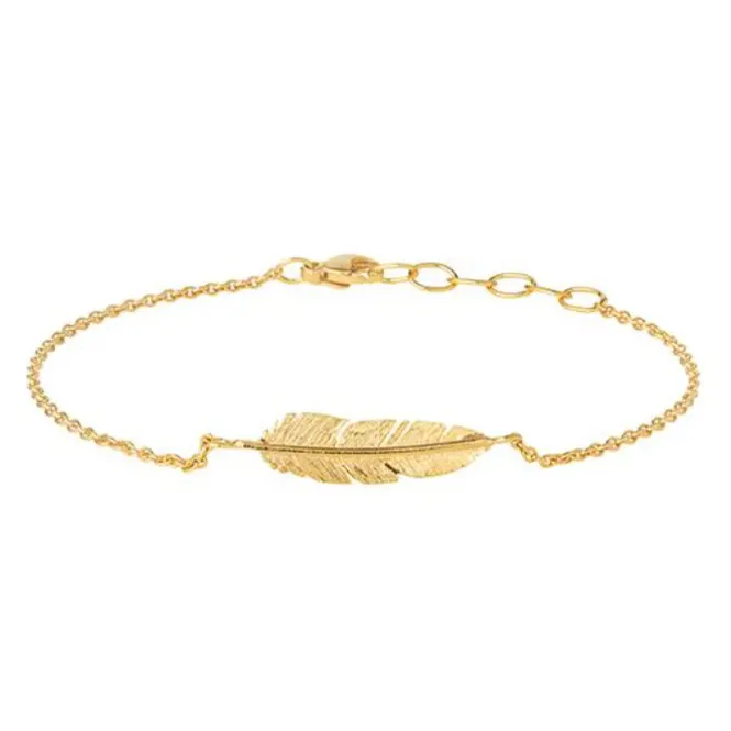 Hovedbilde FEATHER BRACELET - GOLDPLATED 