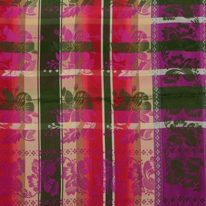 Hovedbilde Gabriella silkeskjerf - Gr&oslash;nn, lilla & r&oslash;d 