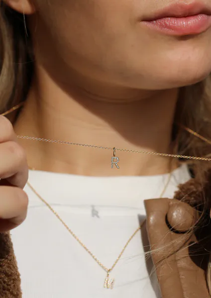 My C Diamant Anheng - 18kt Gult Gull