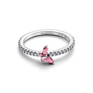 Hovedbilde Sparkling Butterfly Ring Pink 