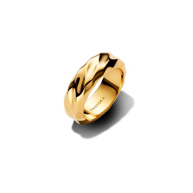 Hovedbilde Rippled goldplated ring