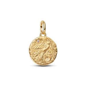 Hovedbilde Swallow medallion charm - gold plated