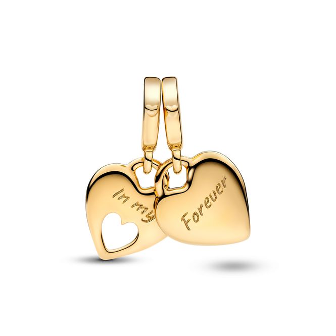 Hovedbilde Double Heart Split Dangle Charm