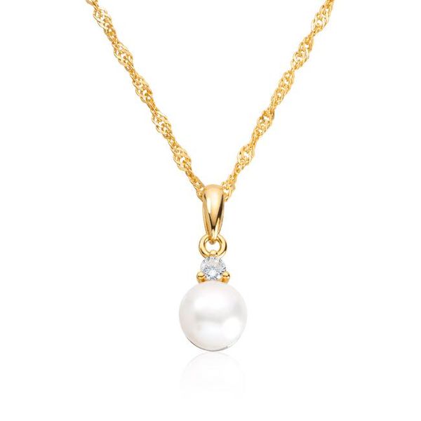 Forgylt anheng, trend perle med cz