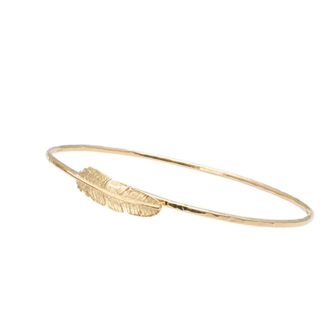 Hovedbilde Feather bangle - Goldplated