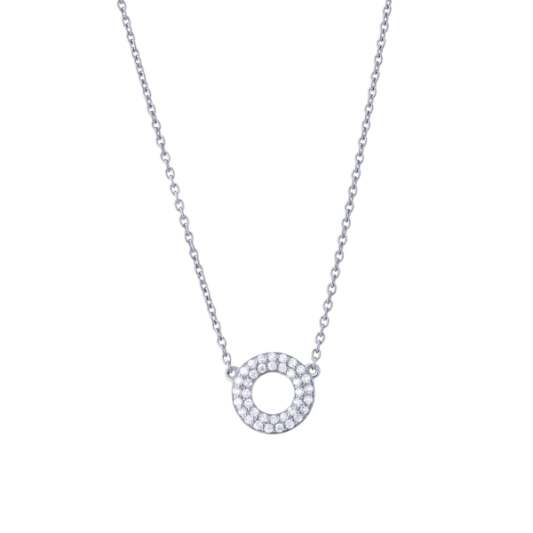 Matiné Necklace silver w. cubic zirconia