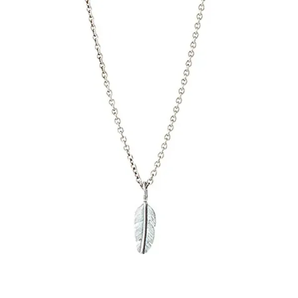 Feather pendant mini - Rhod.