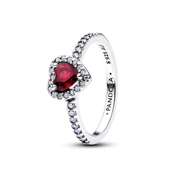 Elevated Fuchsia Rose Heart Ring